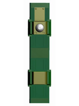 montiert am Pfosten (Front)